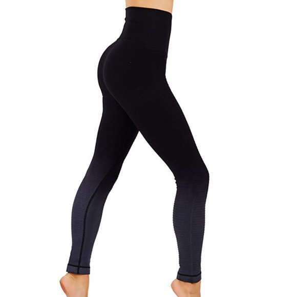 Pants - High compression  workout legings ombre high waist